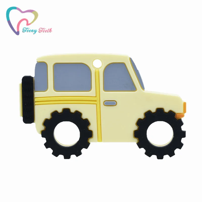 5 BUC Desene animate Jeep Silicon Baby Masează BPA Free Car în Formă de Copil DIY Teether Copilul Silicon Mesteca Farmece Copii Dentiție Jucării