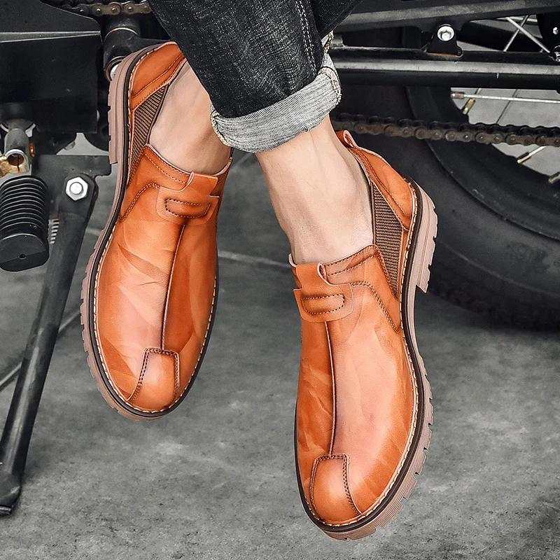 Brand Barbati Casual Pantofi de Înaltă Calitate Split din Piele Pantofi pentru Bărbați Respirabil Bărbați Apartamente de Lucru Pantofi Impermeabil Bărbați Pantofi pentru Condus