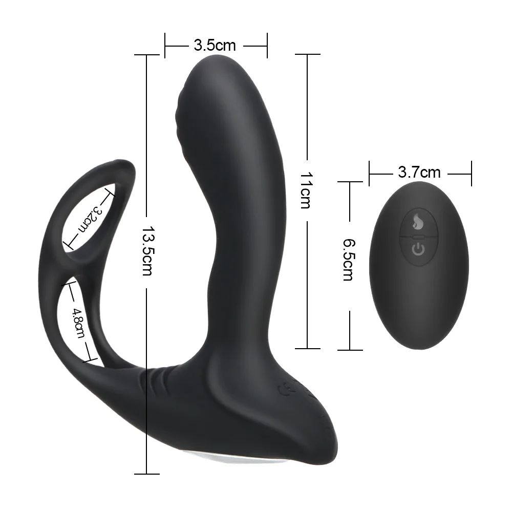 Vibratoare Inel G-spot Stimulator fără Fir Control de la Distanță De 10 Frecvența Anal Vibrator Jucărie Sexuală Pentru Bărbați Încălzire Prostata pentru Masaj