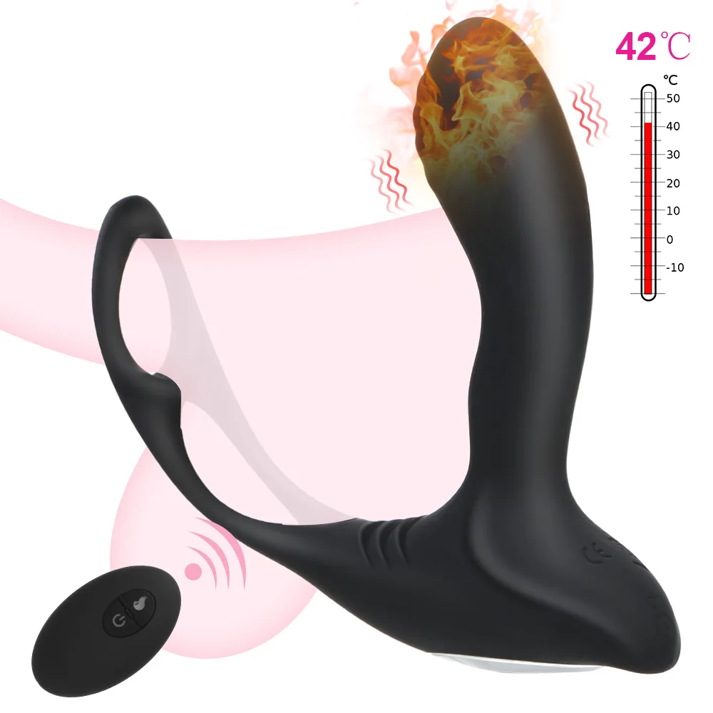 Vibratoare Inel G-spot Stimulator fără Fir Control de la Distanță De 10 Frecvența Anal Vibrator Jucărie Sexuală Pentru Bărbați Încălzire Prostata pentru Masaj
