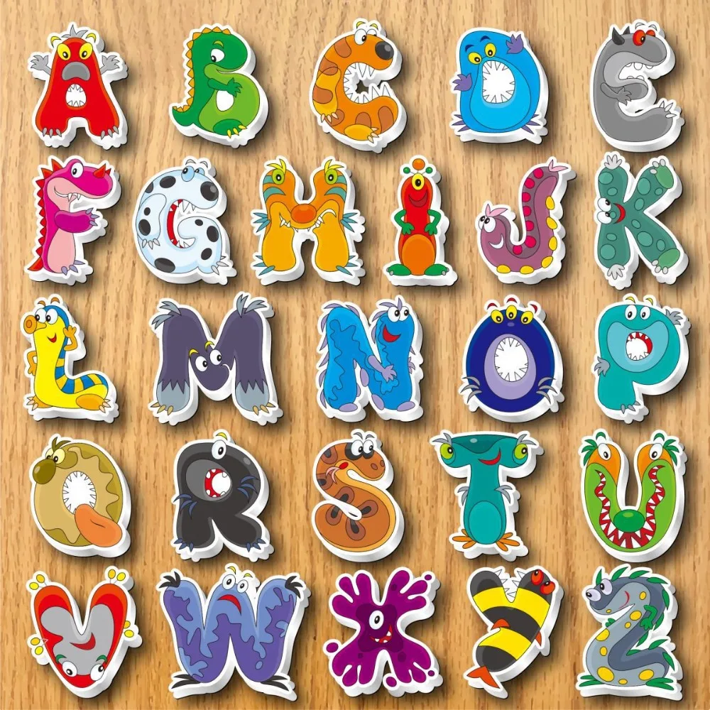Alfabetul Magnet de Frigider pentru Copii Majuscule, litere Mici, Litere și Cifre Autocolante Jucarii si Cadouri Decor Acasă