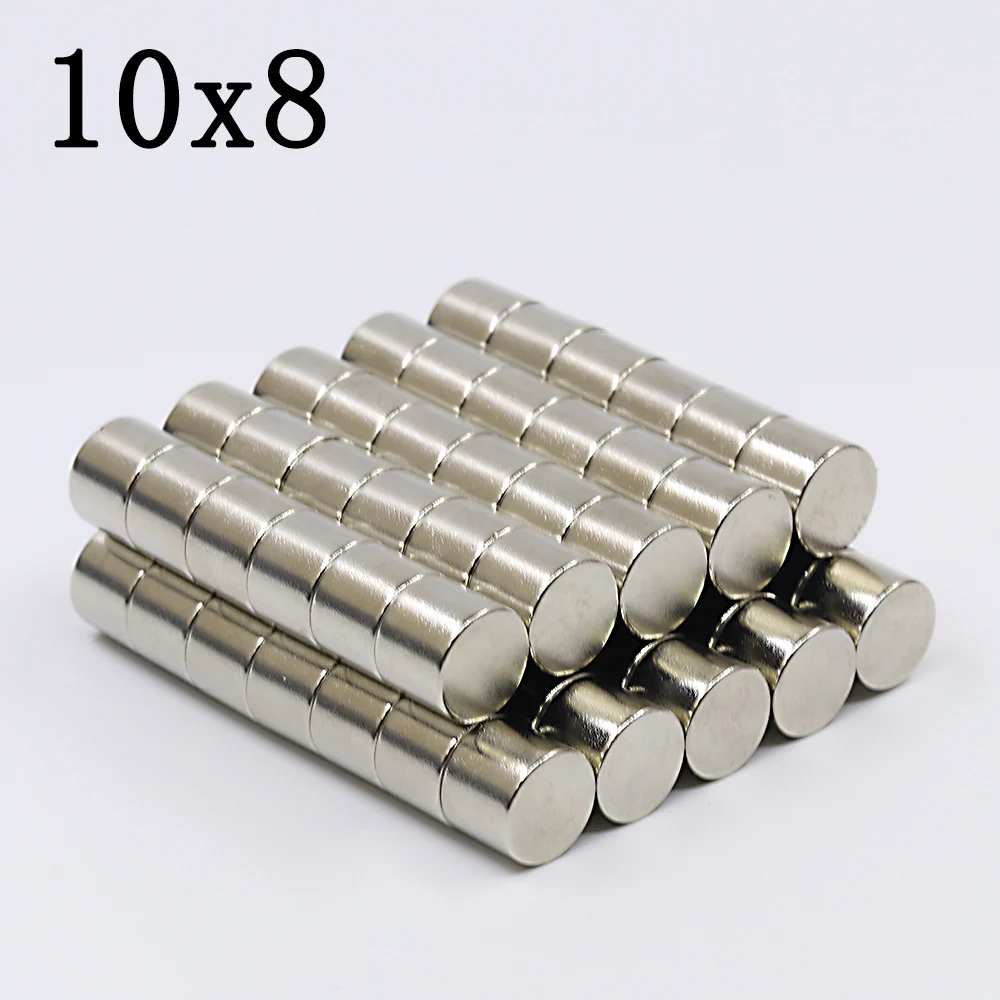 60/100buc 10x8 Magnet Neodim 10mm x 8mm Super-Puternic, Puternică Magnetic Permanent imanes N35 Rotund NdFeB 10X8