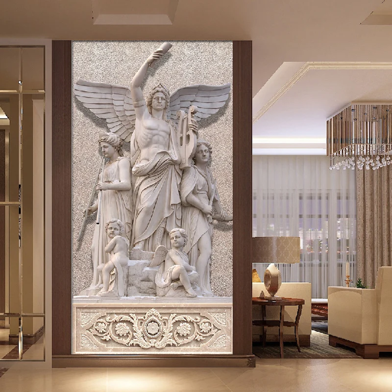 Europene Tema Religie Sculptura pictura Murala de Perete Personalizate Foto Tapet Hotel Hol Camera de zi de la Intrare de Perete fără Sudură de Hârtie de Perete 3D
