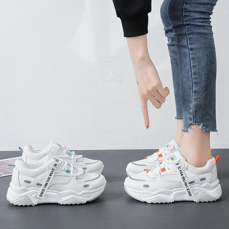 Noi Primăvara și Toamna Pantofi Vechi 2021 Moda Sălbatic Uri Albe la Modă Pantofi cu Talpi Groase Sport Casual Pantofi pentru Femei