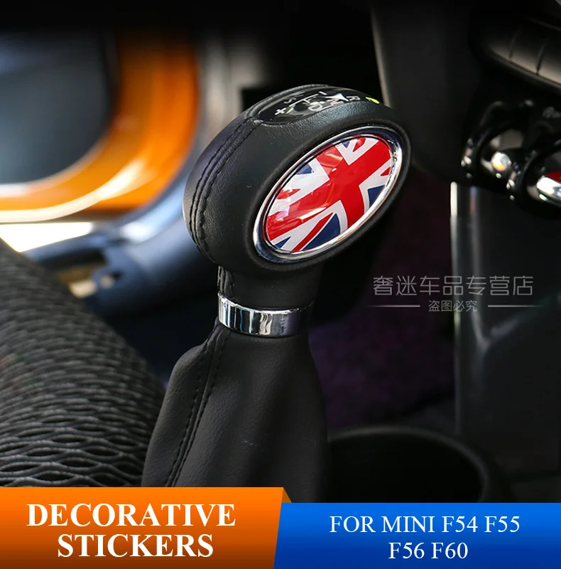 2 buc Union Jack ABS Mașină de Cap Gear Shift Knob Capacul Panoului de Caz Autocolant Pentru Mini Cooper F54 F55 F56 F60 Countryman styling Auto