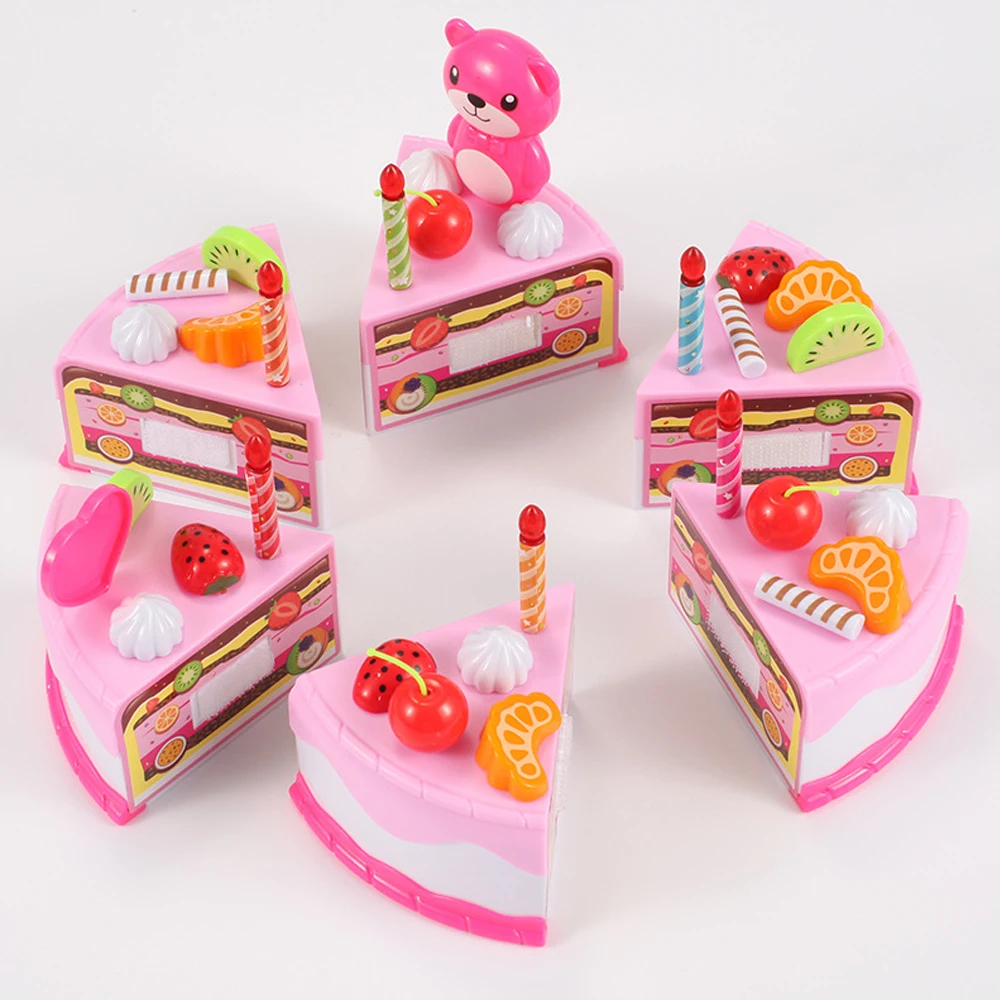 80buc Bucătărie Jucării Pretinde Joc de Tăiere Tort de Alimentare Jucarie Bucatarie Pentru Copii Cocina De Juguete Plastic Juca Alimente Set de Ceai
