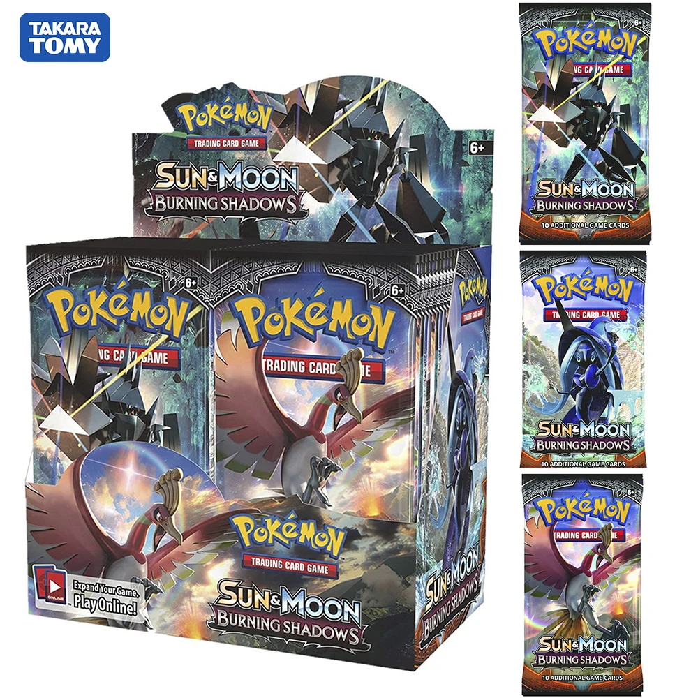 324Pcs/cutie Carduri Pokemon TCG: Sun & Moon Ardere Umbre Booster Box de Colectie Carte de Joc de Tranzacționare de Înaltă calitate, carduri
