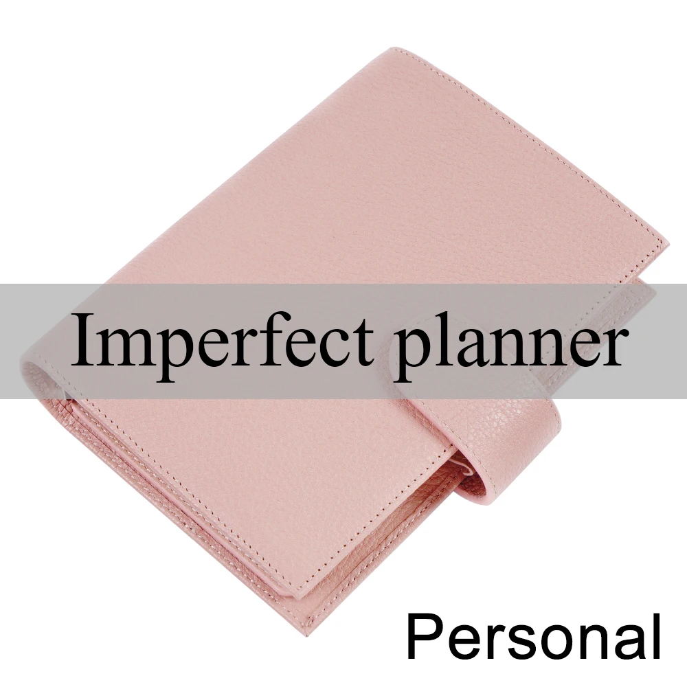 Limitată, Imperfectă Personal Dimensiune Liant Inele Notebook Agenda Organizer piele de Vacă Jurnal Jurnalul Schite Planificator cu Buzunar Mare