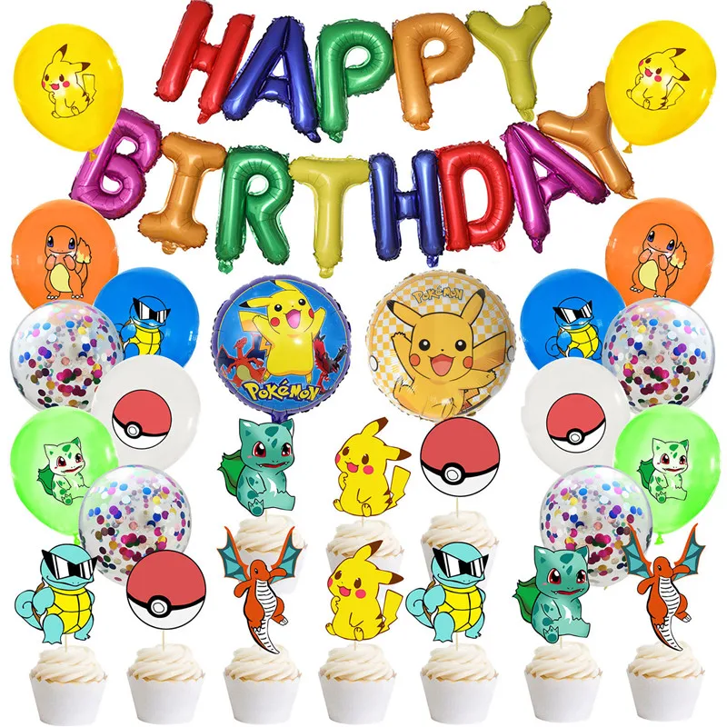 1Set Pikachu Balon Petrecere de Aniversare pentru Copii Decor Baloane Pokemon Petrecere Copil de Dus Decor Globos