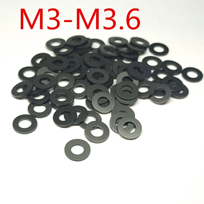 100buc M3-M3.6 Grafit grosime de nailon 0.15/0.2/0.25-1 mm de Înaltă Precizie de Culoare Neagra Polyslider Grafit Nailon Plat, mașină de Spălat