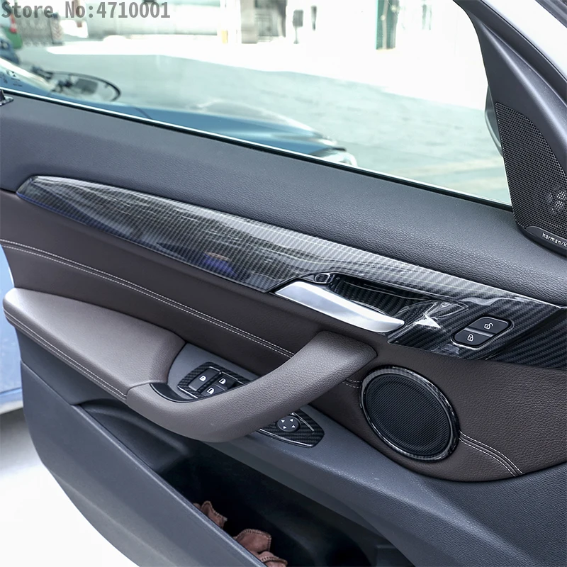 4buc Fibra de Carbon Usi de Interior Decor Benzi de Acoperire Garnitura Pentru BMW Noul X1 F48 2016-2019 X2 F47 2018