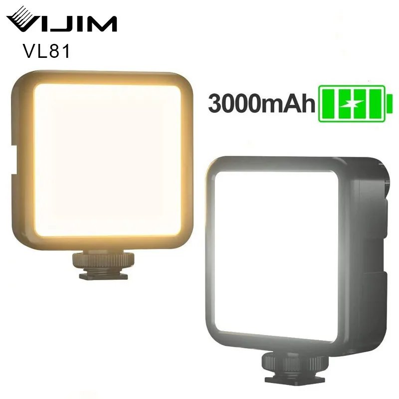 VIJIM VL81 3200k-5600K 850LM 6.5 W Estompat Acumulator 3000mAh Mini Video cu LED-uri de Lumină pentru Smartphone aparat de Fotografiat SLR Vlog Umple de Lumină