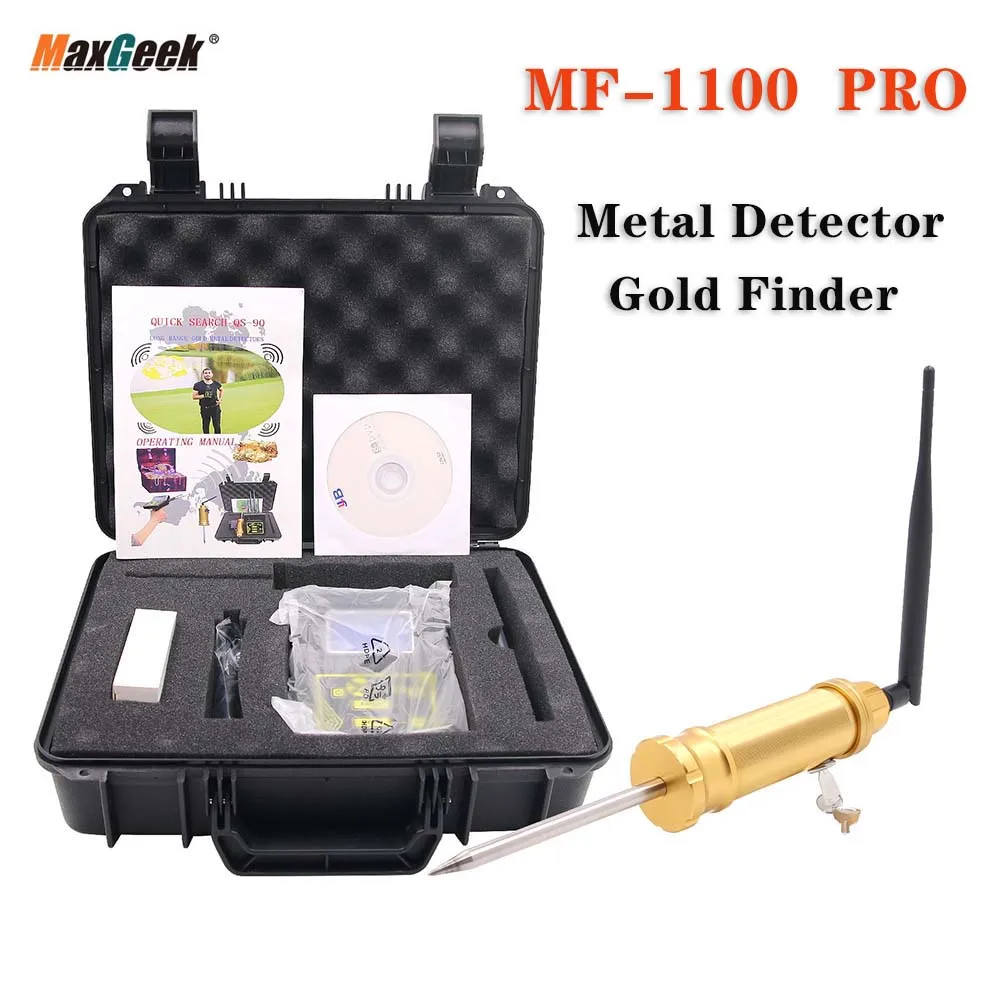 Maxgeek Profesionale MF-1100PRO Aur Finder Detector de Metale Subteran cu Rază Lungă de Aur Detector de Metale cu Filtru