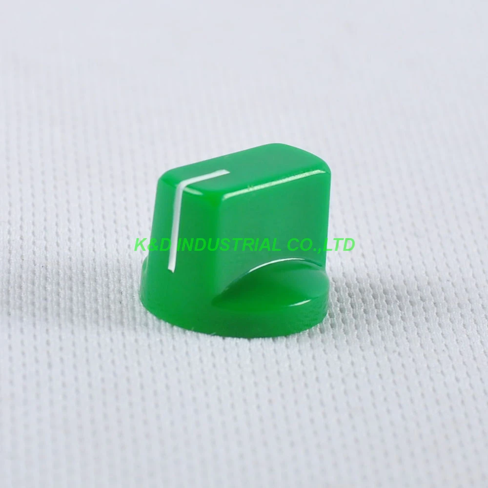 10buc Colorate Verde Rotativ de Control al Volumului de Plastic Potențiometru Buton Striat Gaura Arbore