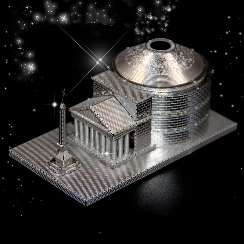 Metal Inox Asamblare DIY Model 3D Adeziv Gratuit Stereoscopic Mozaic Roma, Pantheon de Crăciun Cadou de Ziua de nastere Pentru Iubit