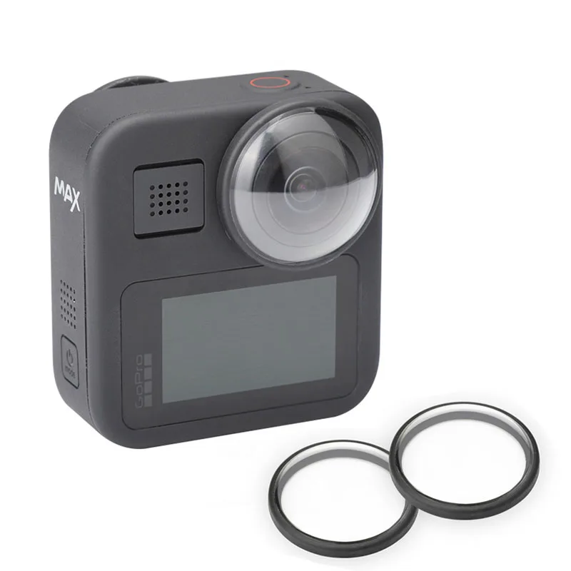 2 buc Filtru UV Protector Obiectiv Capac Anti-zero Caz pentru GoPro Max Negru de Acțiune aparat de Fotografiat Accesorii