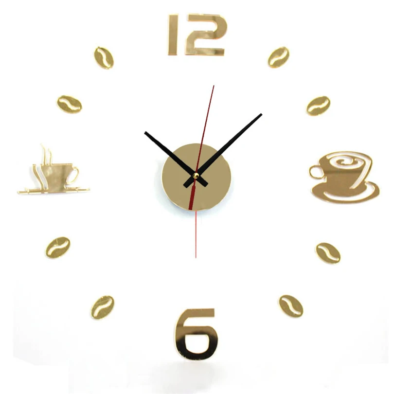2019 Ceasuri de Perete Mari, Ceas de ceas Horloge 3D DIY Acrilice Auto-Adeziv pentru Oglinda Autocolante Cuarț Moderne mut Ceas JJ30