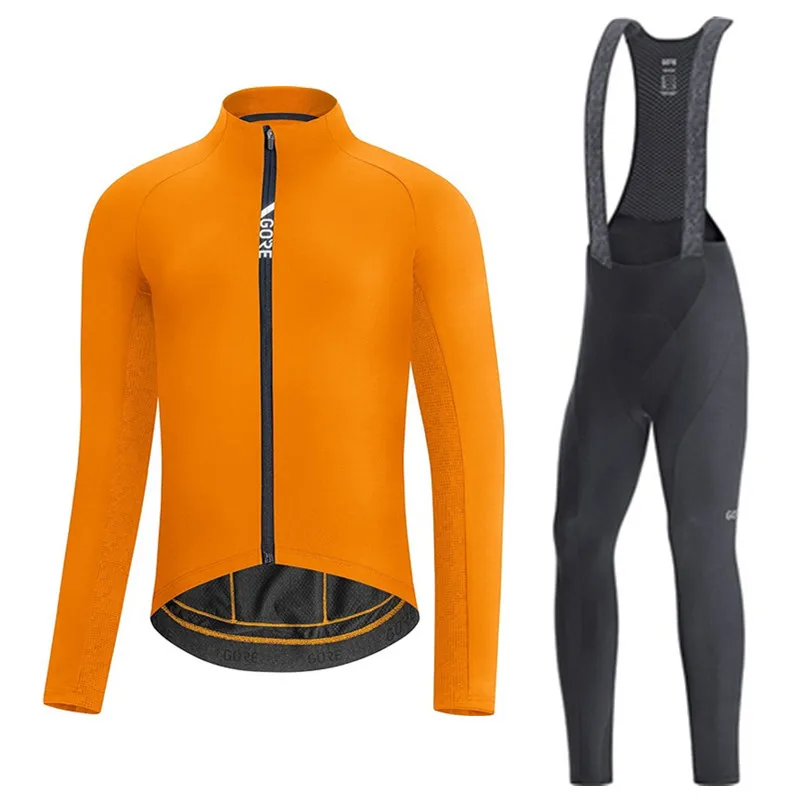 Gore Iarna 2020 Unisex Termale în aer liber Cald Lână Periat Bicicleta Protectie UV Ciclyng Jersey Salopete Pantaloni Kit de Îmbrăcăminte
