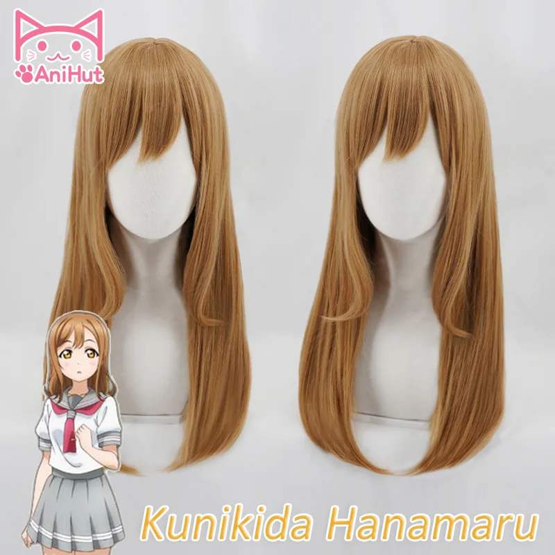 【AniHut】Kunikida Hanamaru Peruca Dragoste imagini de Soare Peruca Cosplay Blonda 60cm Par Sintetic Kunikida Hanamaru Cosplay Păr iubesc viata