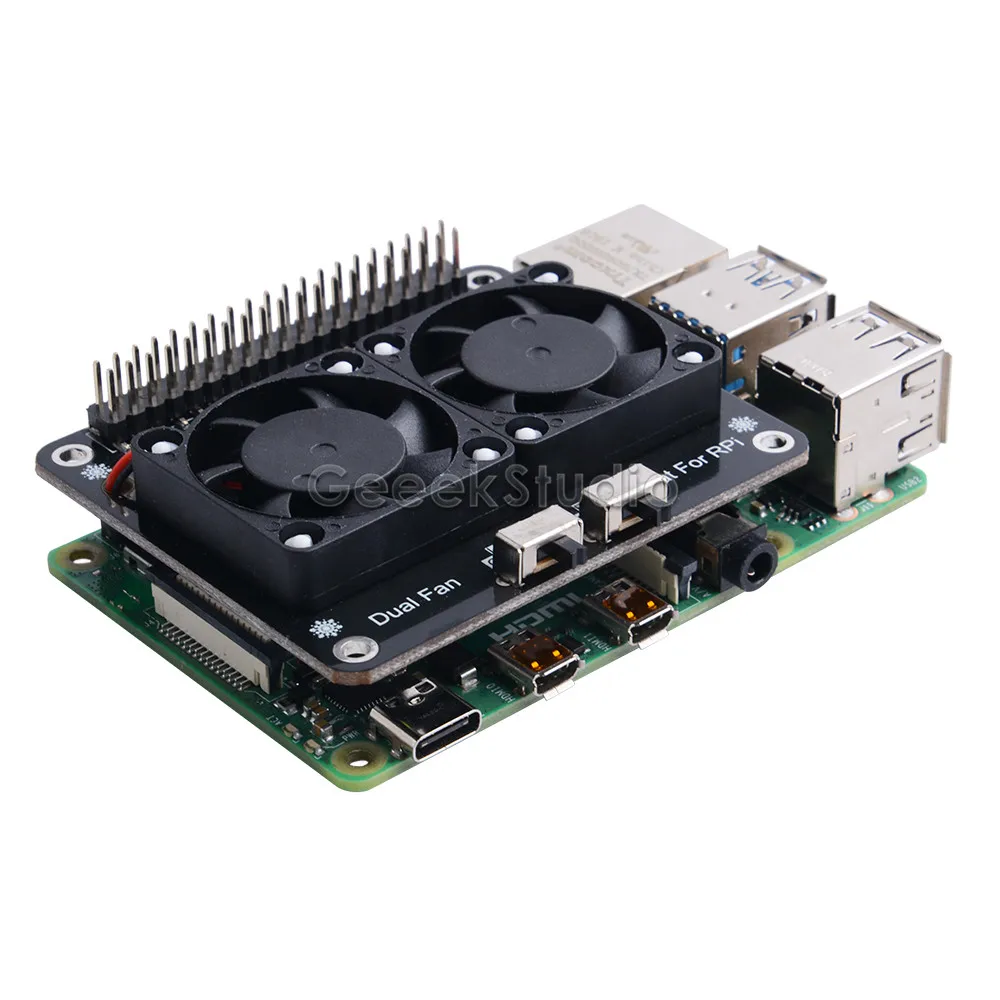 Pentru Raspberry Pi LED Dual Ventilatorului de Răcire Modul GPIO placă de Expansiune compatibil pentru Raspberry Pi 4 Model B 3B+/3B/4B