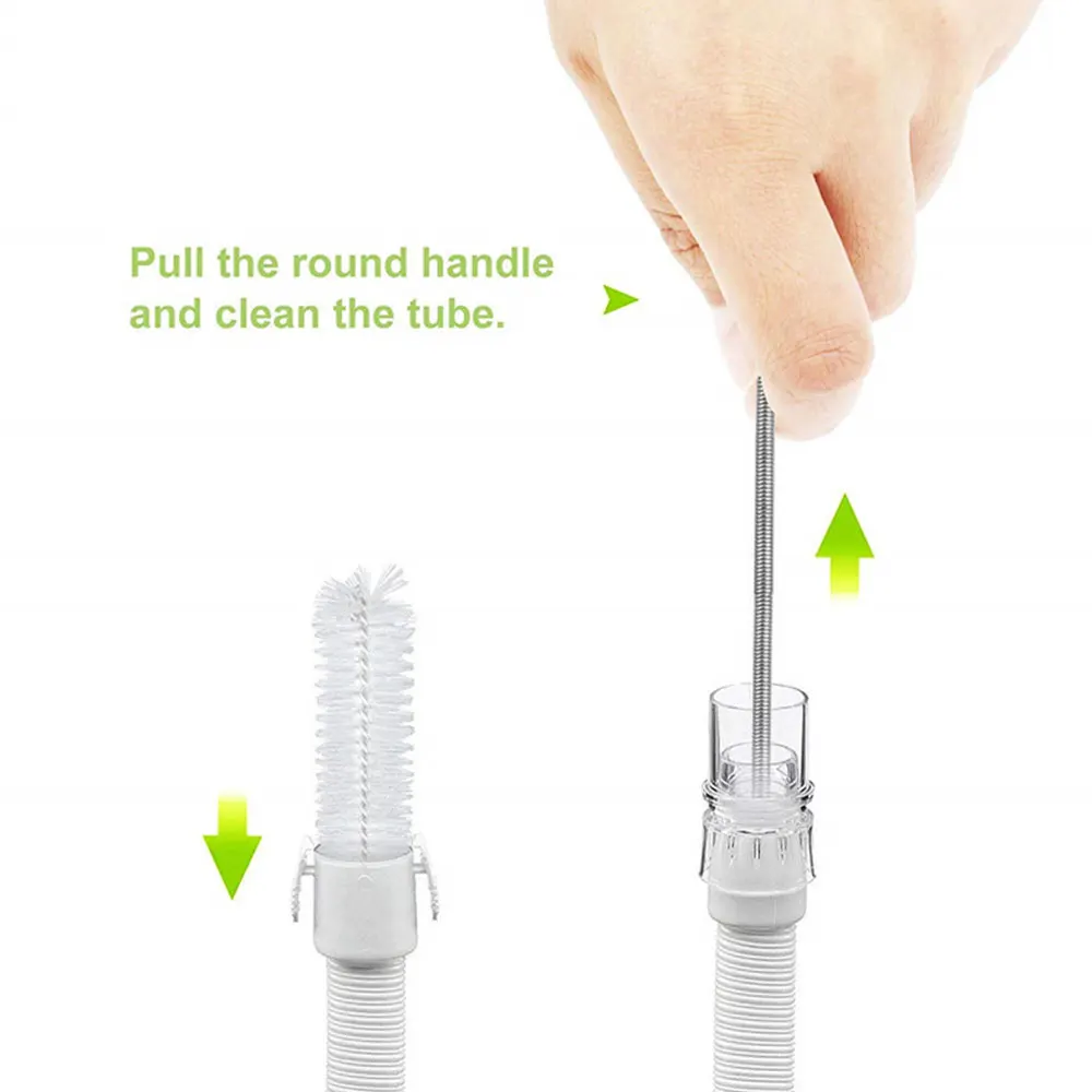 2 Buc CPAP Tub Perie de Curățare Flexibil Inox Perie Îndemână (7 Inch) pentru Standard de 22mm Diametru Tubulatură Mar11