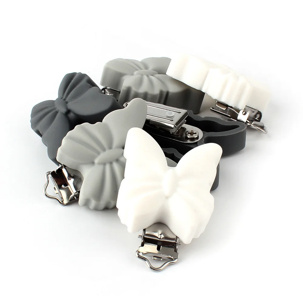 Ține&crescut 50Pc Fluture Suzeta Silicon Suportul Lanțului de Dentitie Lanț Teether Copilului Biberon Clipuri Personalizate cu Numele Jucării Teether