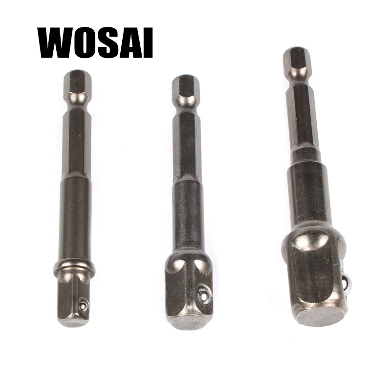 WOSAI 3pcs/set Crom Vanadiu din Oțel Soclu Adaptor de prindere Hexagonal de 1/4