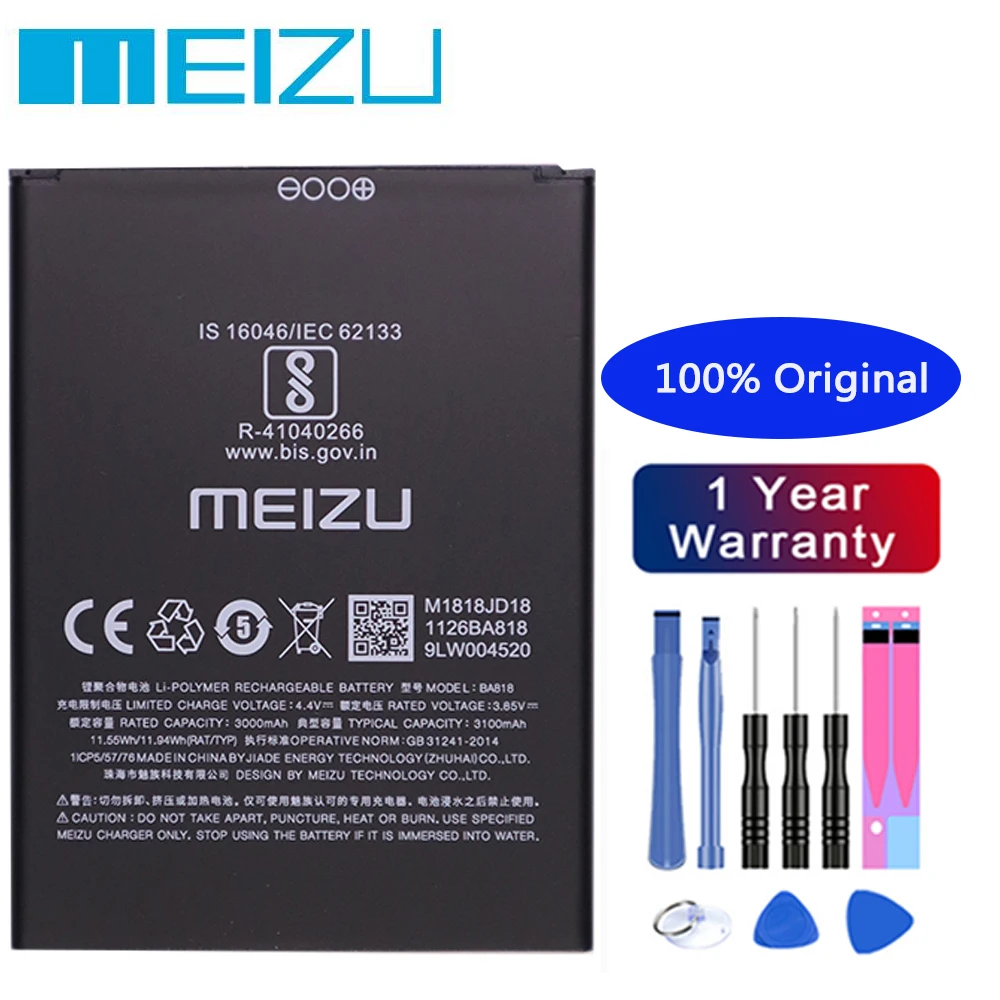 Meizu Original, Baterie de 3000mAh Pentru Meizu BA818 Baterie de Telefon Mobil