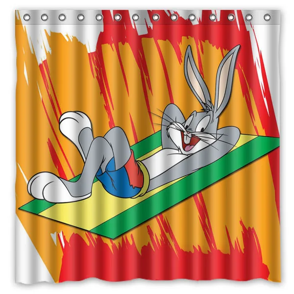 Bugs Bunny Impermeabil Perdea de Duș Acasă Perdele de Baie cu 12 Carlige Poliester Tesatura Perdea de Baie