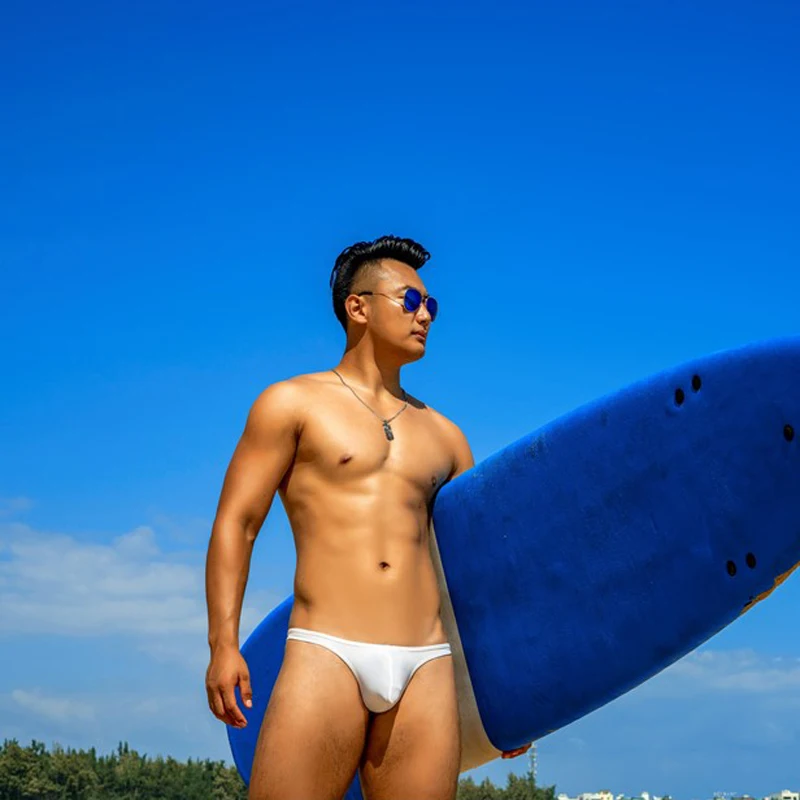 Mens inota Surfing slip slip Sexy Bikini beach pantaloni scurti costume de baie costum de baie, costume de baie Sungas De Praia Homens