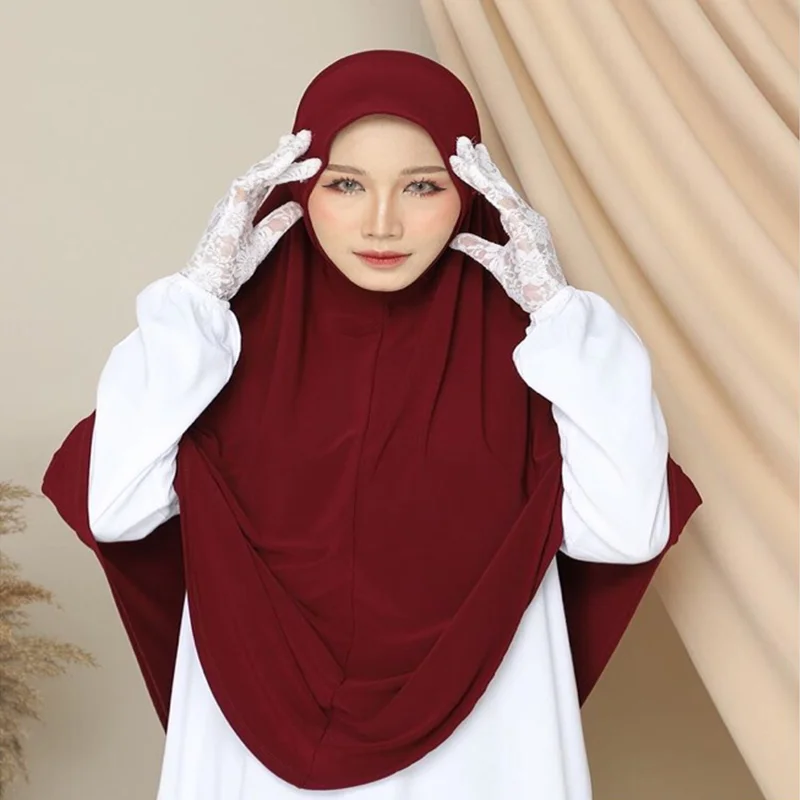 Moda Femei Arabe Musulmane Amira Hijabul Islamic Complet Acoperi Folie Cap Pălării, Șaluri Khimar Văl Rugăciune Capac