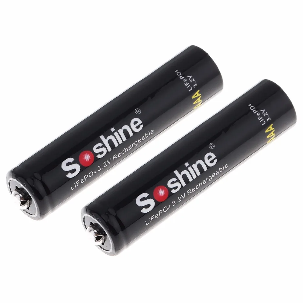 Soshine 4buc 10440 280mAh 3.2 V LiFePO4 baterie Reîncărcabilă Baterie AAA 3A Bateria +Suport Baterie Cutie cu 2 buc Baterie Conectori