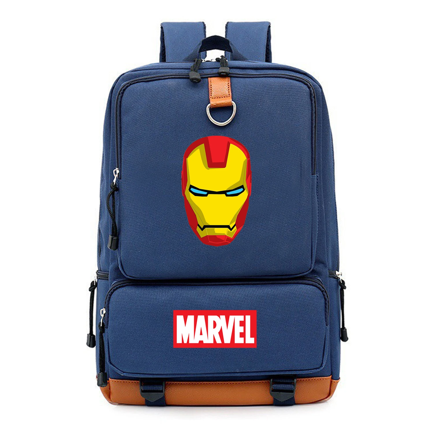 MARVEL super-Erou Iron Man Școală Saci de Nylon de Mare Capacitate Student Rucsac, Sac de Școală Băiatul Material Escolar Mochila Geanta de Laptop