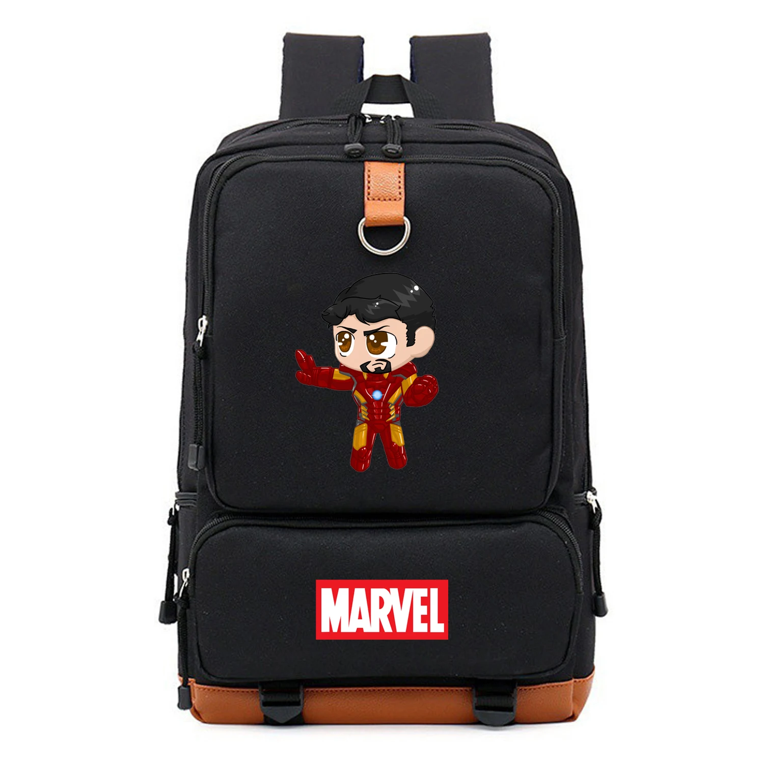 MARVEL super-Erou Iron Man Școală Saci de Nylon de Mare Capacitate Student Rucsac, Sac de Școală Băiatul Material Escolar Mochila Geanta de Laptop