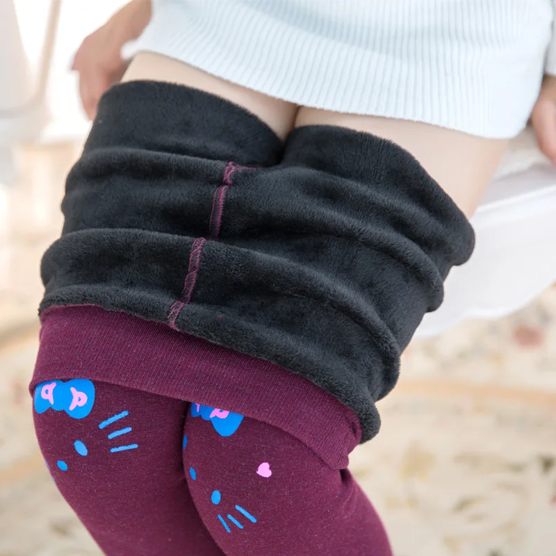 2019 Pantaloni pentru Copii de Primavara Toamna, Plus Catifea Jambiere Fata Pantaloni de Bumbac pentru Copii E Îngroșat Cald, Purta Pantaloni de Creion