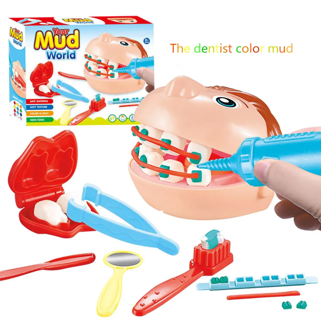 Copiii Pretind Rol Joaca 3D Culoare Argilă Mucegai Jucării Modelare Plastilină set de scule pentru Copii, Stomatologie Copii Pretinde Juca Jucării T6#