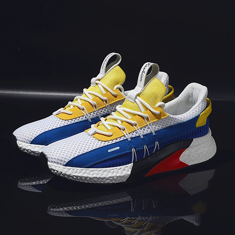 Damyuan Barbati Casual Pantofi de Sport 2020 Respirabil Original de sex Masculin Pantofi de Alergare în aer liber, Non-alunecare de Antrenament Atletic Albastru Adidasi