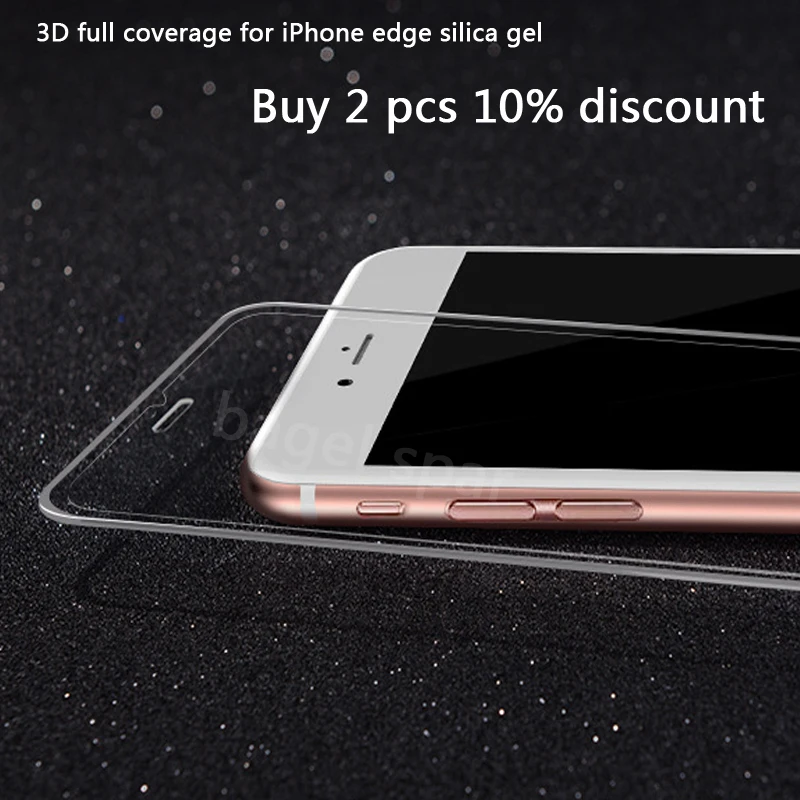 3D full acoperire pentru iPhone 6 7 geam pentru iphone 7 cu Ecran de Protecție 8 marginea gel de siliciu de sticlă flim