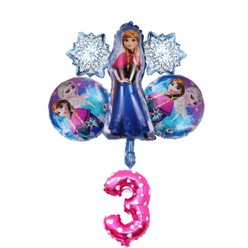 6pcs/set tematic Disney Desene animate Folie de Aluminiu Numărul de Baloane Set Petrecere de Ziua Decor Printesa Frozen Elsa Petrecere Decoratiuni