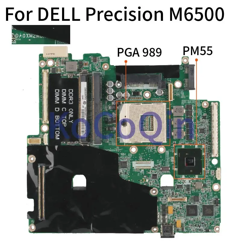 KoCoQin Laptop placa de baza Pentru DELL Precision M6500 Placa de baza NC-0VN3TR 0VN3TR DA0XM2MBAG1 PM55 DDR3