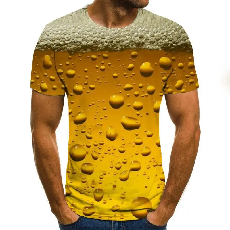 Bere 3D de Imprimare T Tricoul e Timpul Scrisoare Femei Bărbați Amuzant Noutate T-shirt cu Maneci Scurte Topuri Unisex Tinuta vestimentara