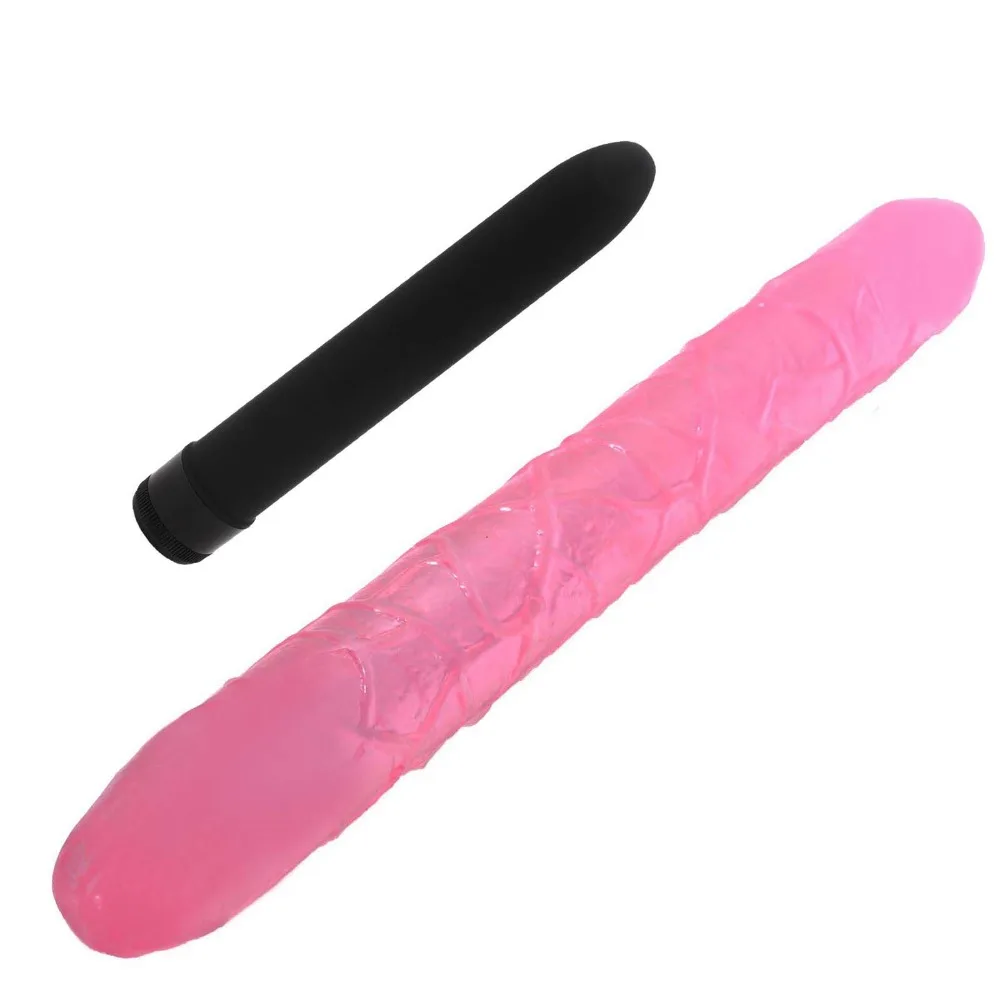 Glonț puternic Anal Vaginal Vibrator & 14.76 inch Lung Dublu Vibrator Realist Jucarii Sexuale pentru Cupluri Femeie Jucării Erotice pentru Adulti