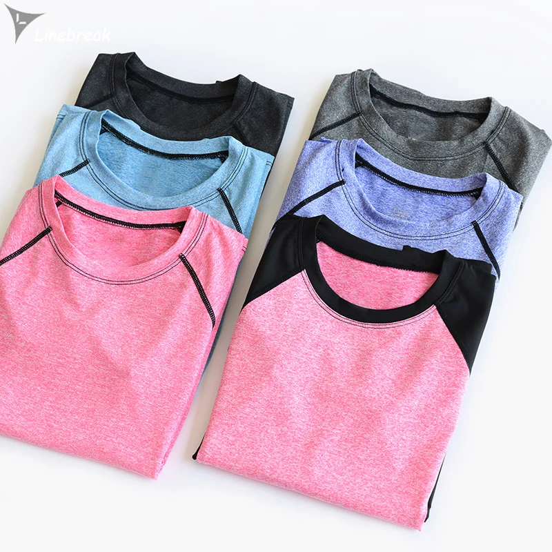 Yoga Tricouri Femei iute Uscat Fitness Sport T-shirt de Funcționare Maneca Lunga Sport Colanti Topuri Haine de Fitness Respirabil Sport