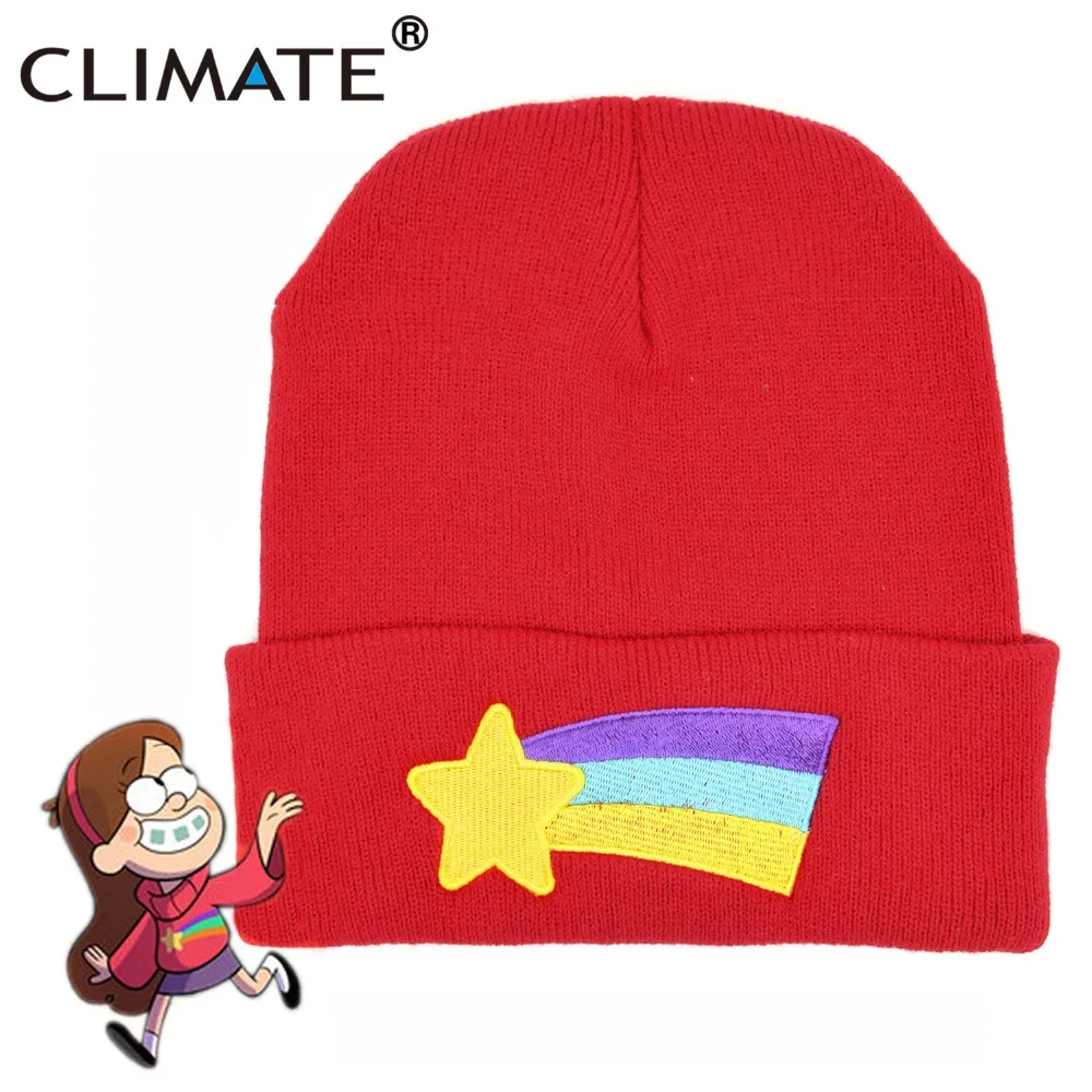 CLIMA Mabel Pines Palarie Fete Femei de Iarnă Roșu Tudorache Mabel Carul Cald Tricotate Pălărie Red Star Anmation Frumos Red Hat