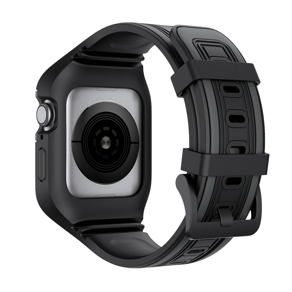 Sport Flexibil TPU Bratara pentru Apple Watch Band Serie SE 6 5 4 44mm Curea cu Protejeze Caz Cadru pentru iWatch Smartwatch Centura