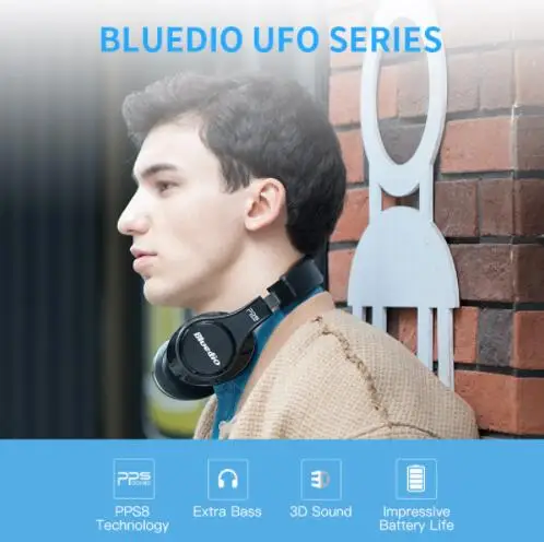 Bluedio OZN set cu Cască fără Fir Bluetooth 4.1 Căști Hifi Calitate a Sunetului 3D Surround Sound Sport Căști Stereo
