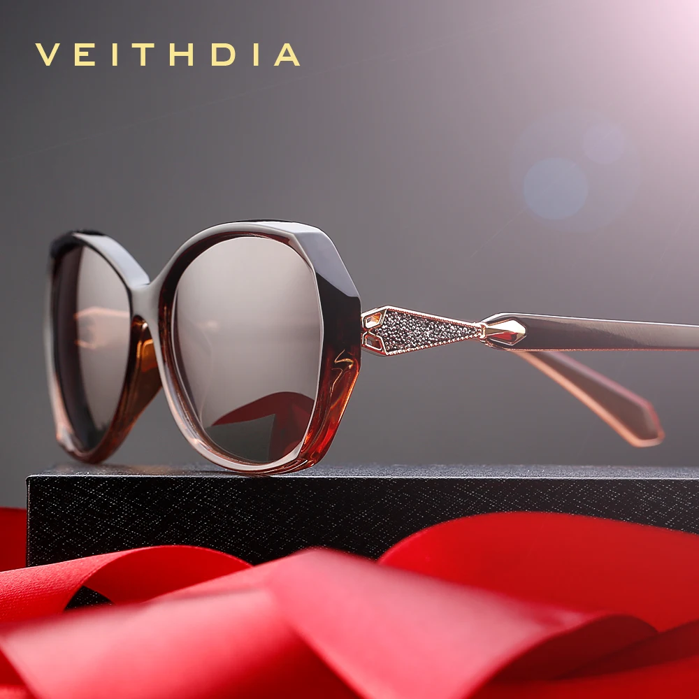 VEITHDIA Femei ochelari de Soare Polarizat Gradient Lens Lux Doamnelor Designer de ochelari de Soare Ochelari de Accesorii Pentru Femei 3170