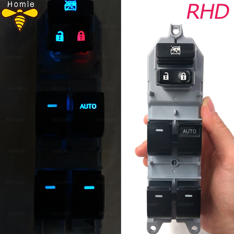 RHD Aprins LED-uri de Putere Singur Comutator Geam pentru Toyota RAV4 RAV 4 Camry, Corolla Yaris Cruiser Vios Iluminare volan pe Dreapta