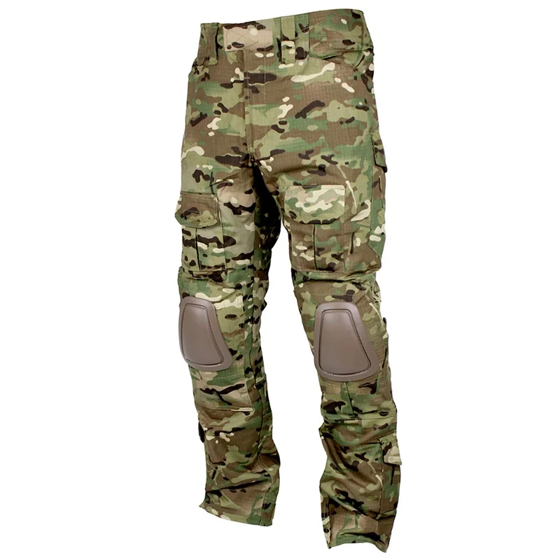 Camuflaj Multicam Pantaloni de Vânătoare Tactice Pantaloni BDU genunchiere Barbati Camuflaj Paintball Airsoft Sniper Armata Militară de Luptă Pantaloni