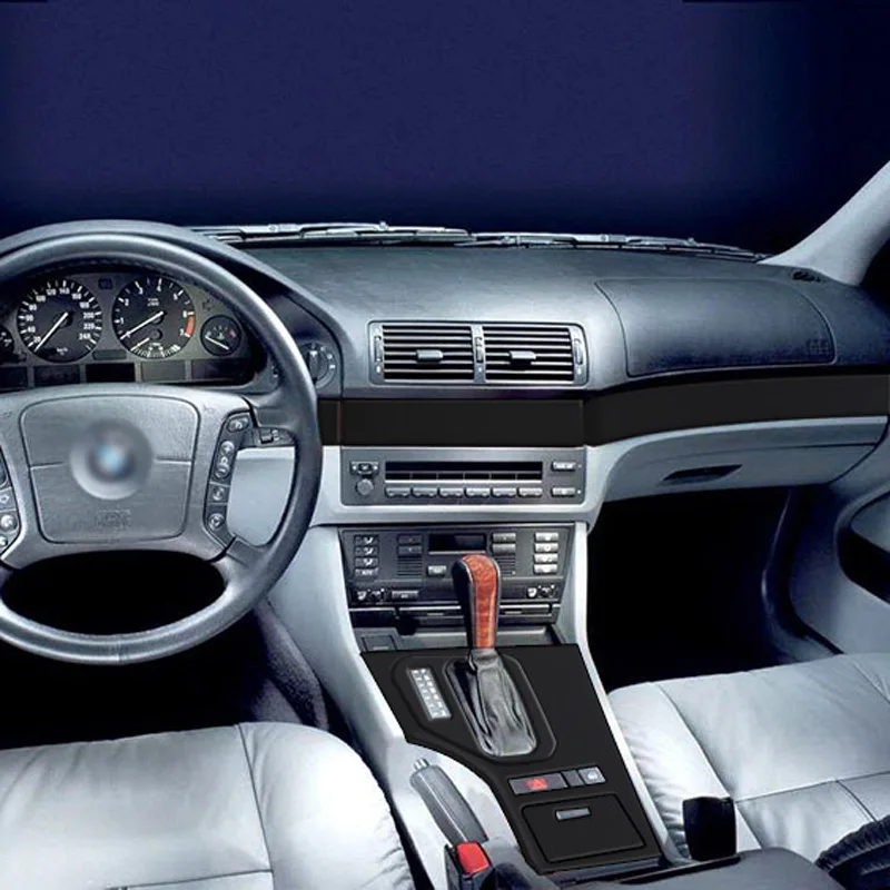 3D Fibra de Carbon Auto Interior Consola centrala Culoare Schimbare de Turnare Decalcomanii Autocolant Pentru BMW Seria 5 E39 2000-2005